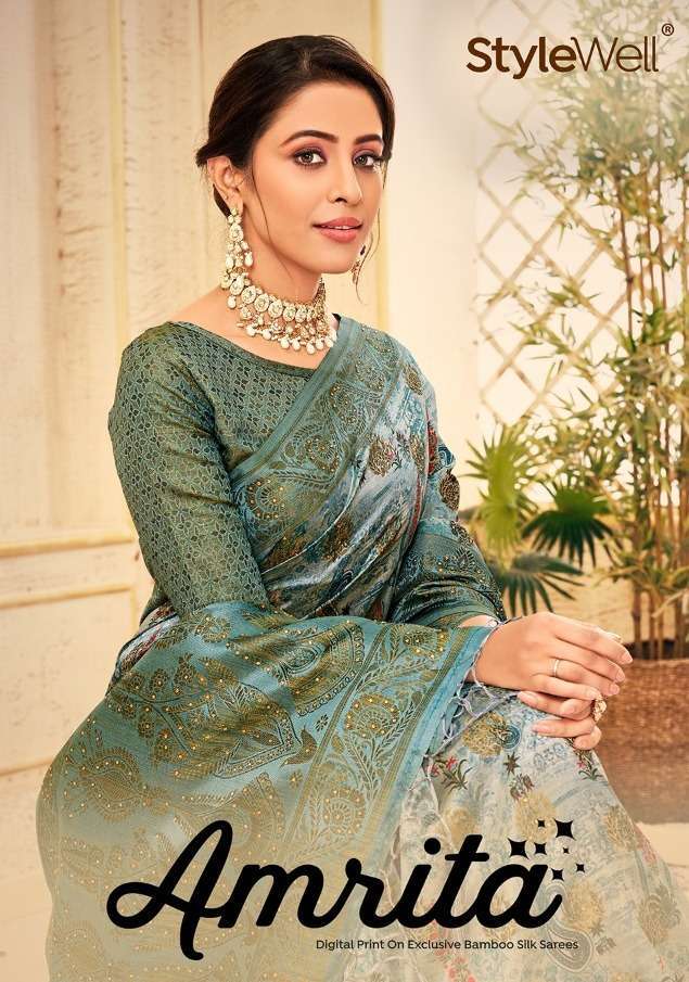 stylewell amrita series 861-867 bamboo silk saree 