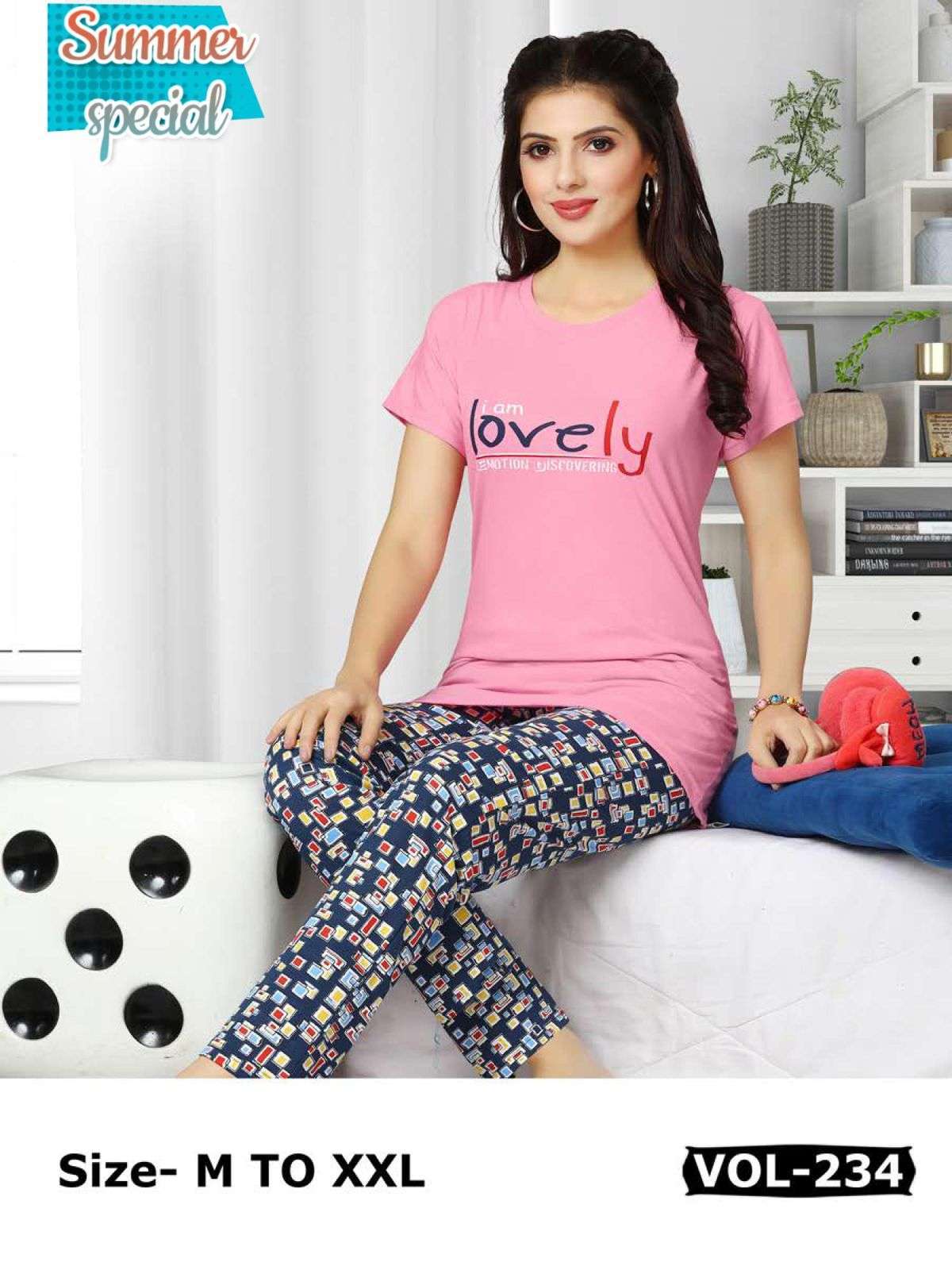 summer special vol 234 hosiery cotton night suit 