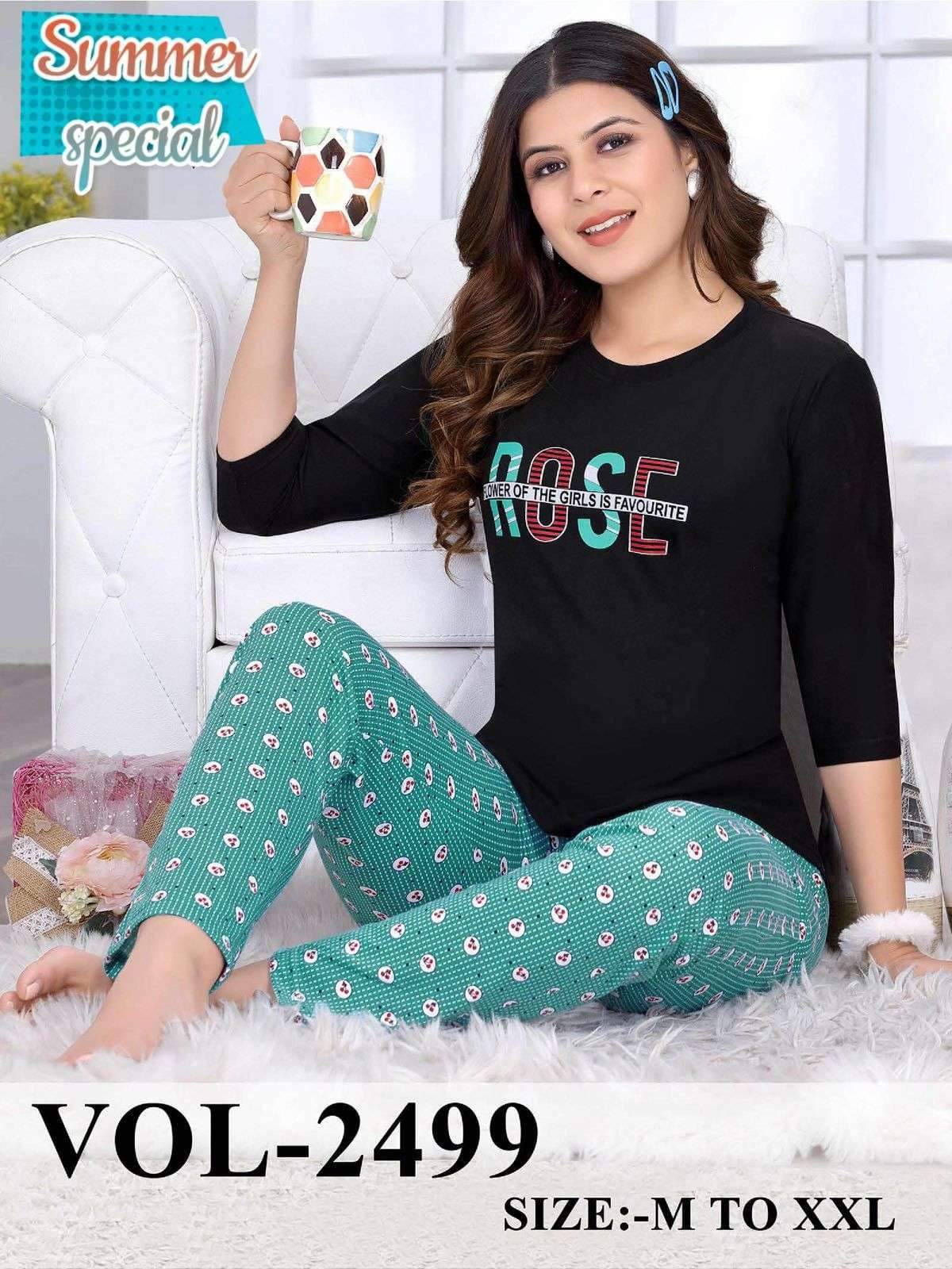 summer special vol 2499 series hosiery cotton night suit