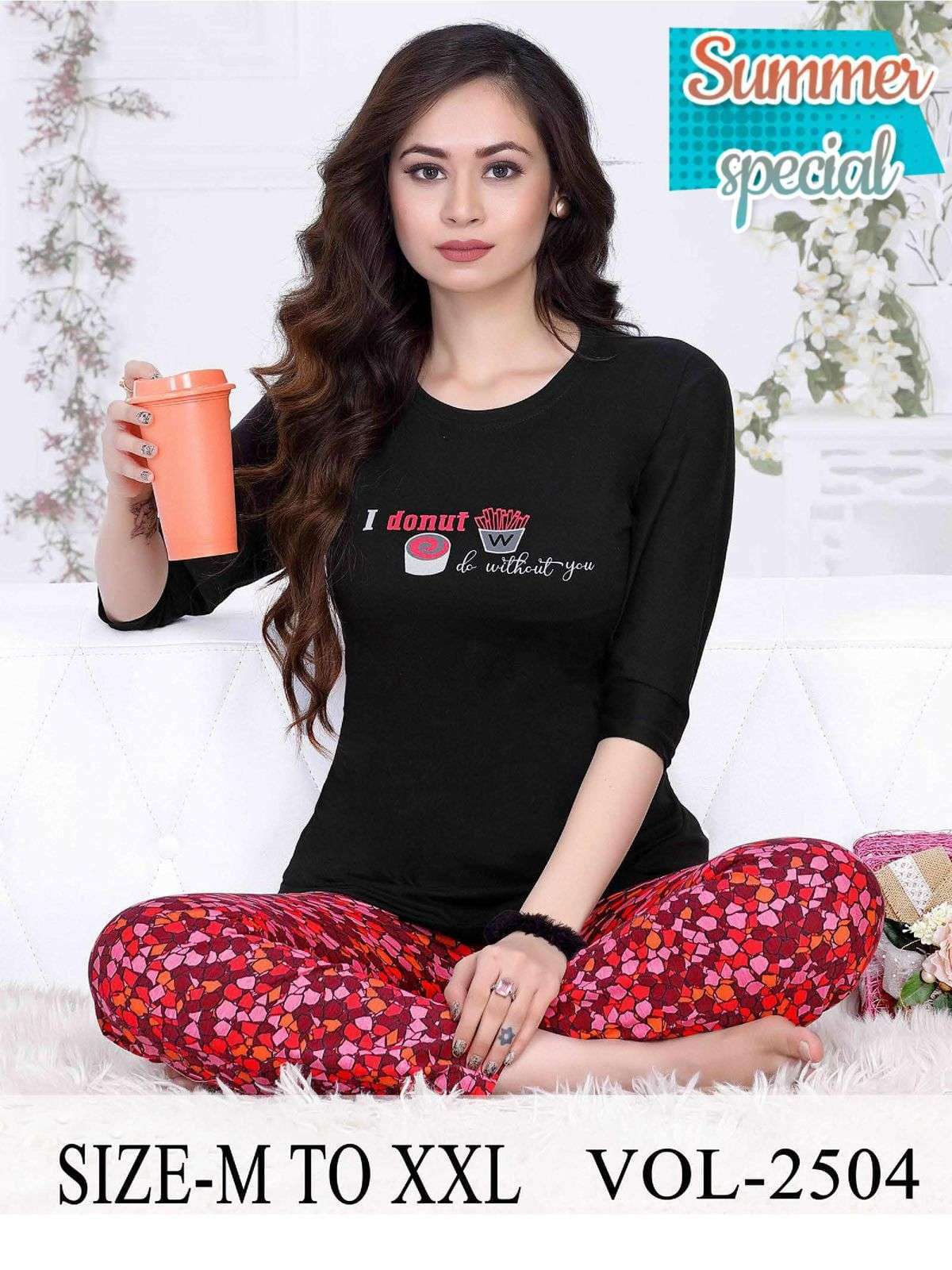 summer special vol 2504 hosiery cotton night suit 