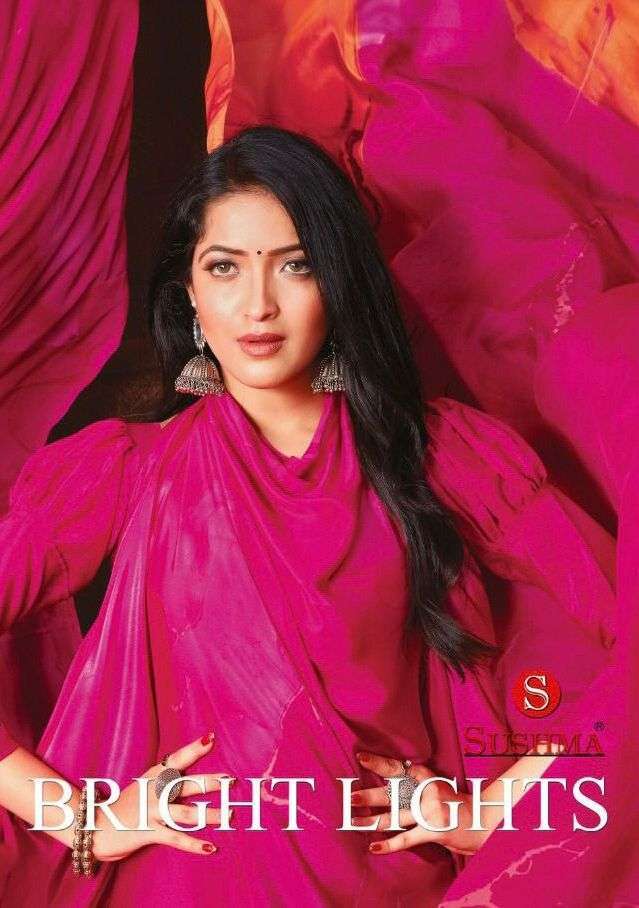 sushma bright lights series 56001-56005 crape saree 