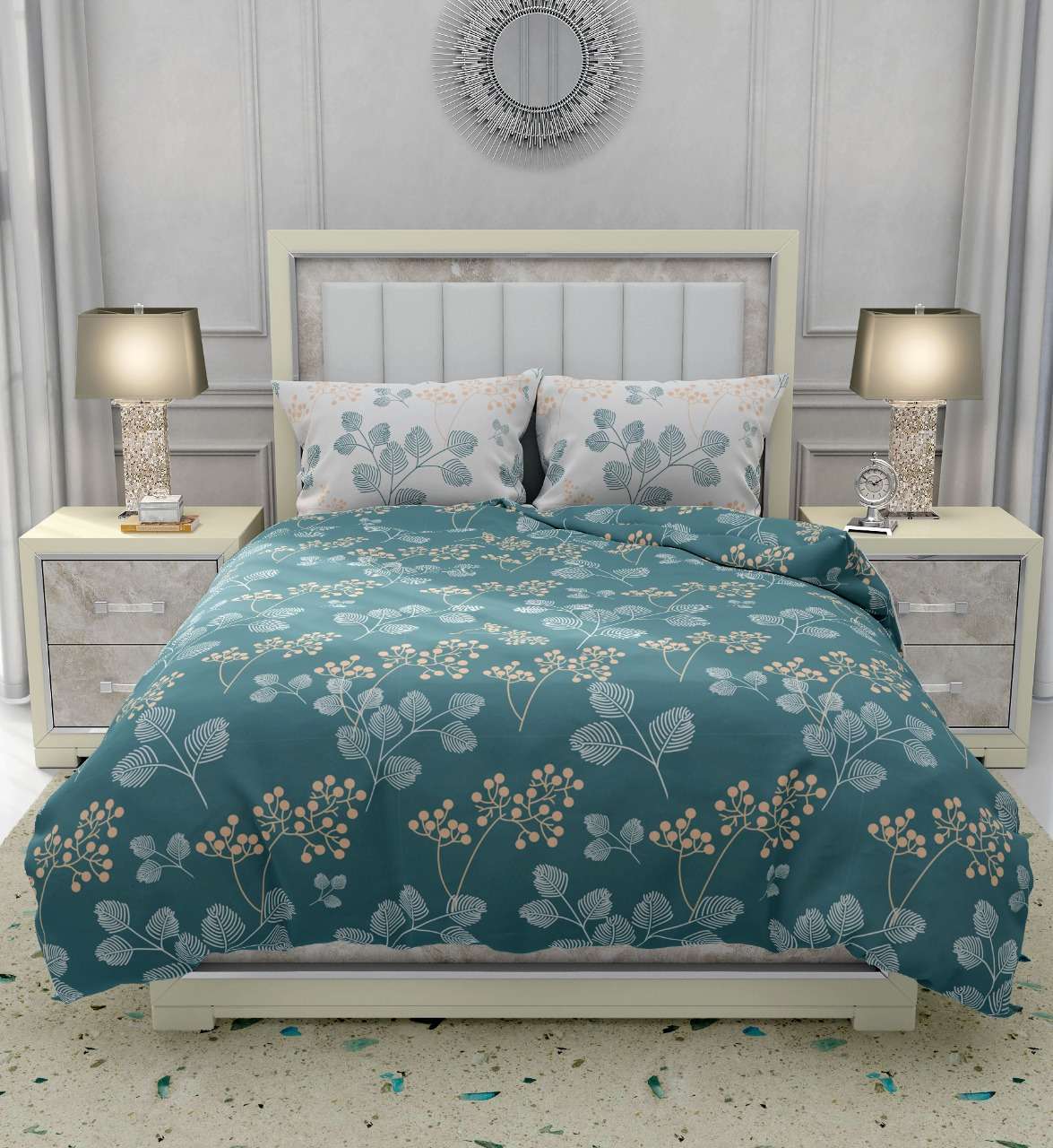 symphony pure cotton super king size bed sheet 