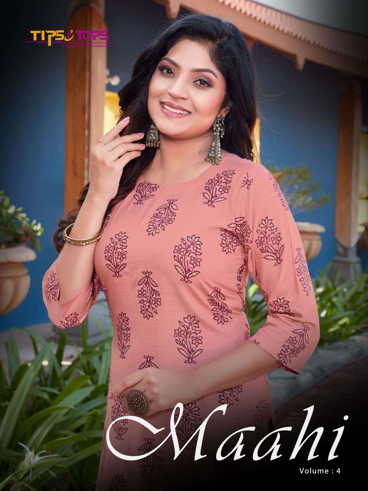 tips & tops maahi vol 4 series 401-406 heavy rayon slub kurti 