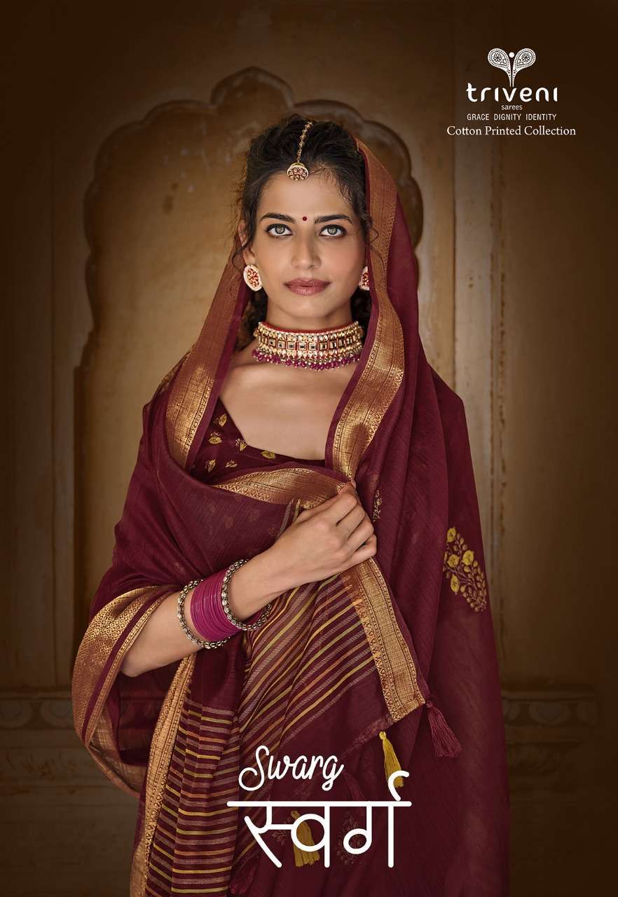 triveni swarg series 15421-15428 cotton saree