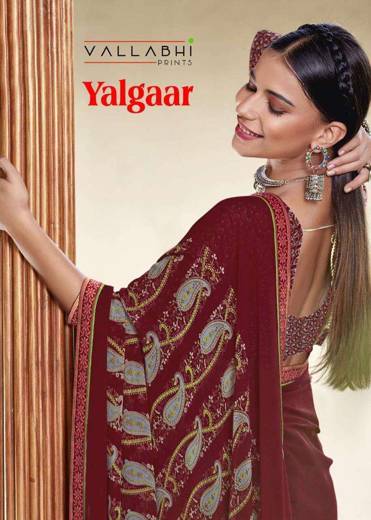 vallabhi yalgaar series 12731-12736 georgette print saree