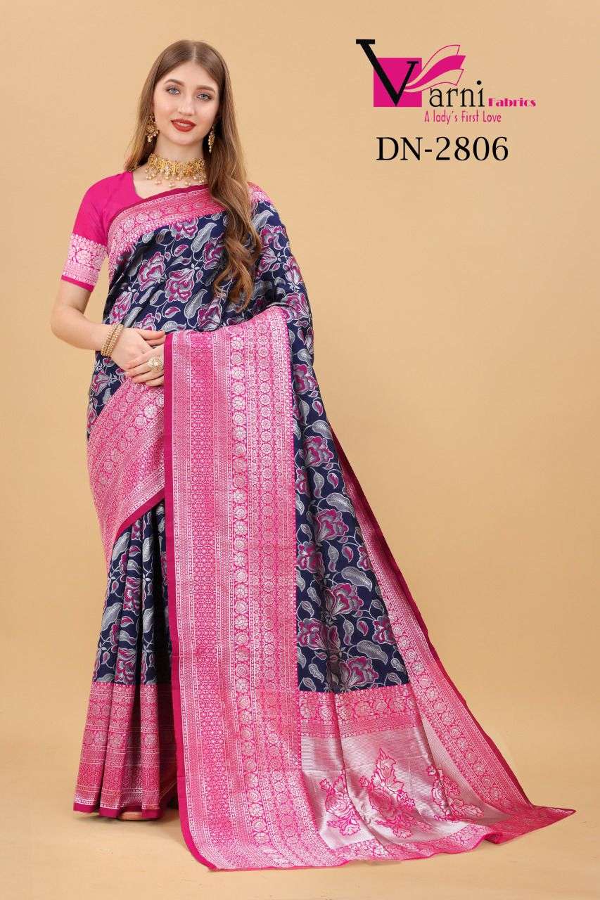 Varni roshni silk designer banarasi jacquard saree 