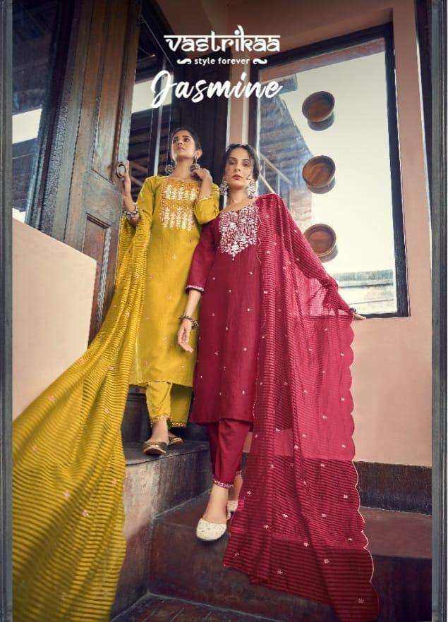 vastrikaa jasmine series 230-235 chinon silk readymade suit