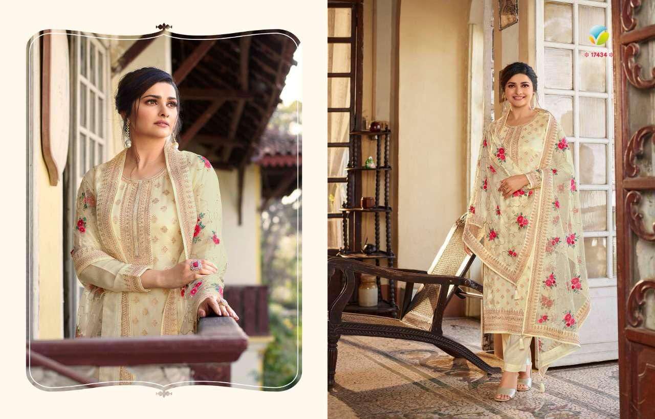 VINAY AARZOO DESIGNER DOLA JACQUARD SUIT 