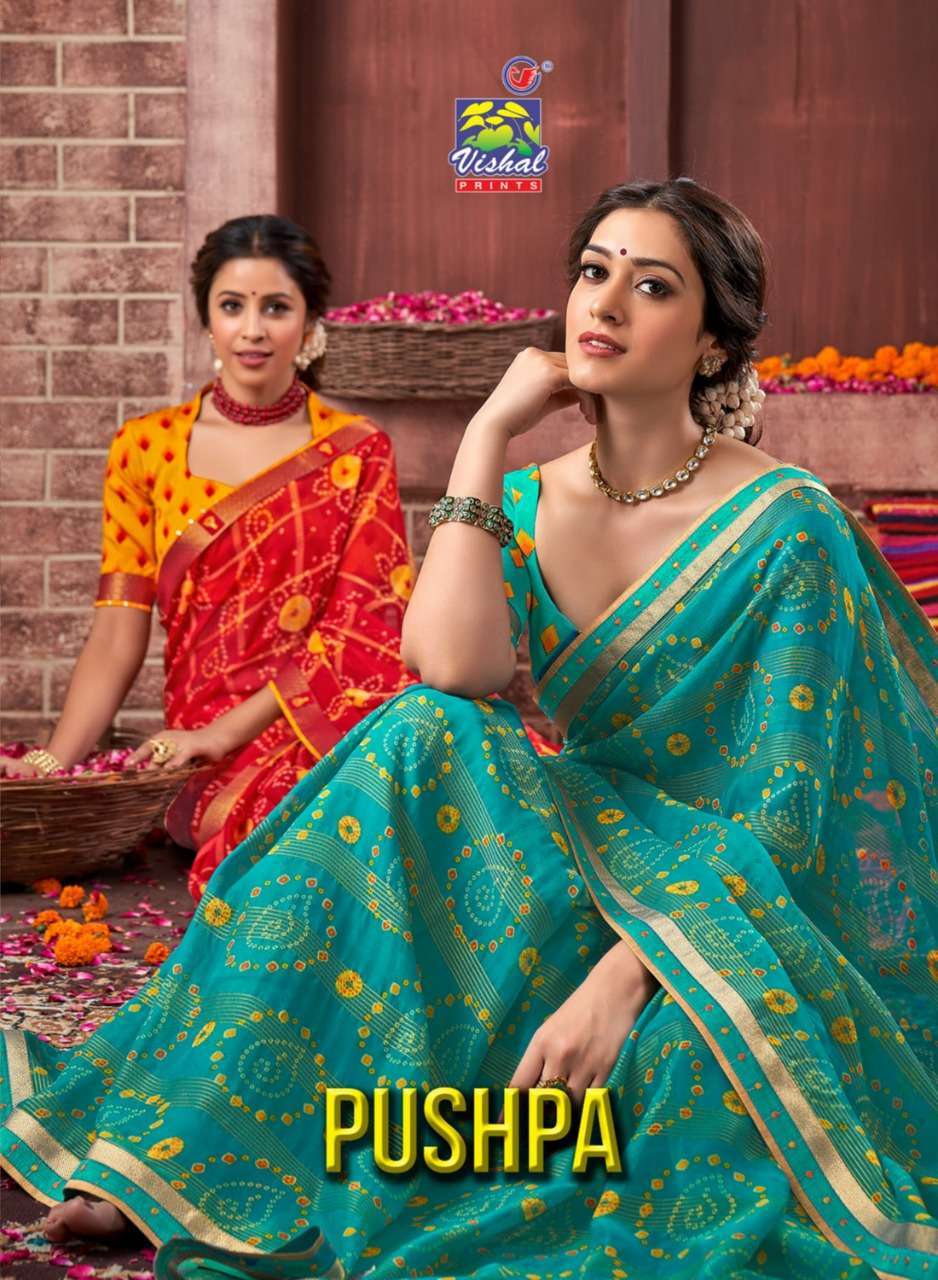 vishal pushpa series 41823-41834 georgette saree
