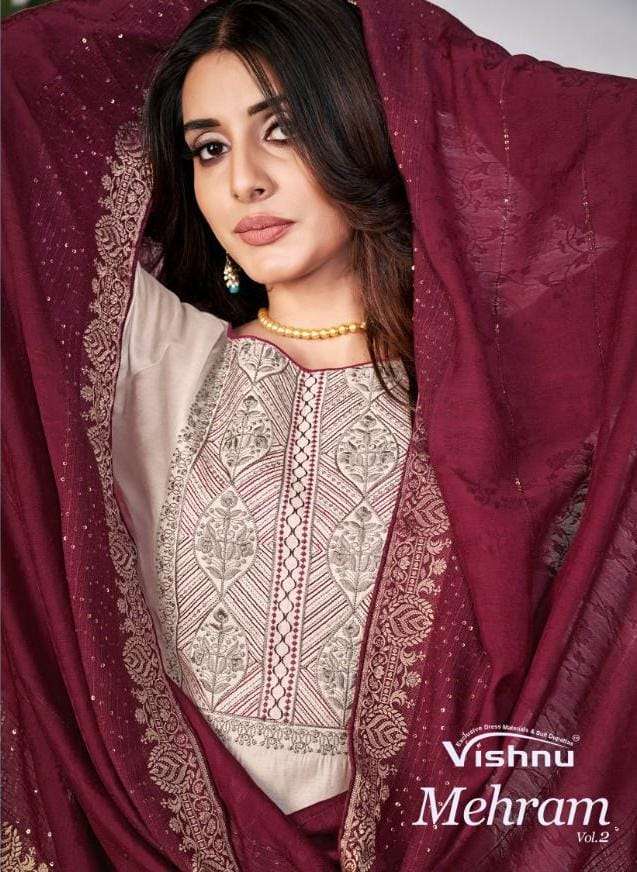 vishnu mehram vol 2 series 62001-62012 gadwal silk suit