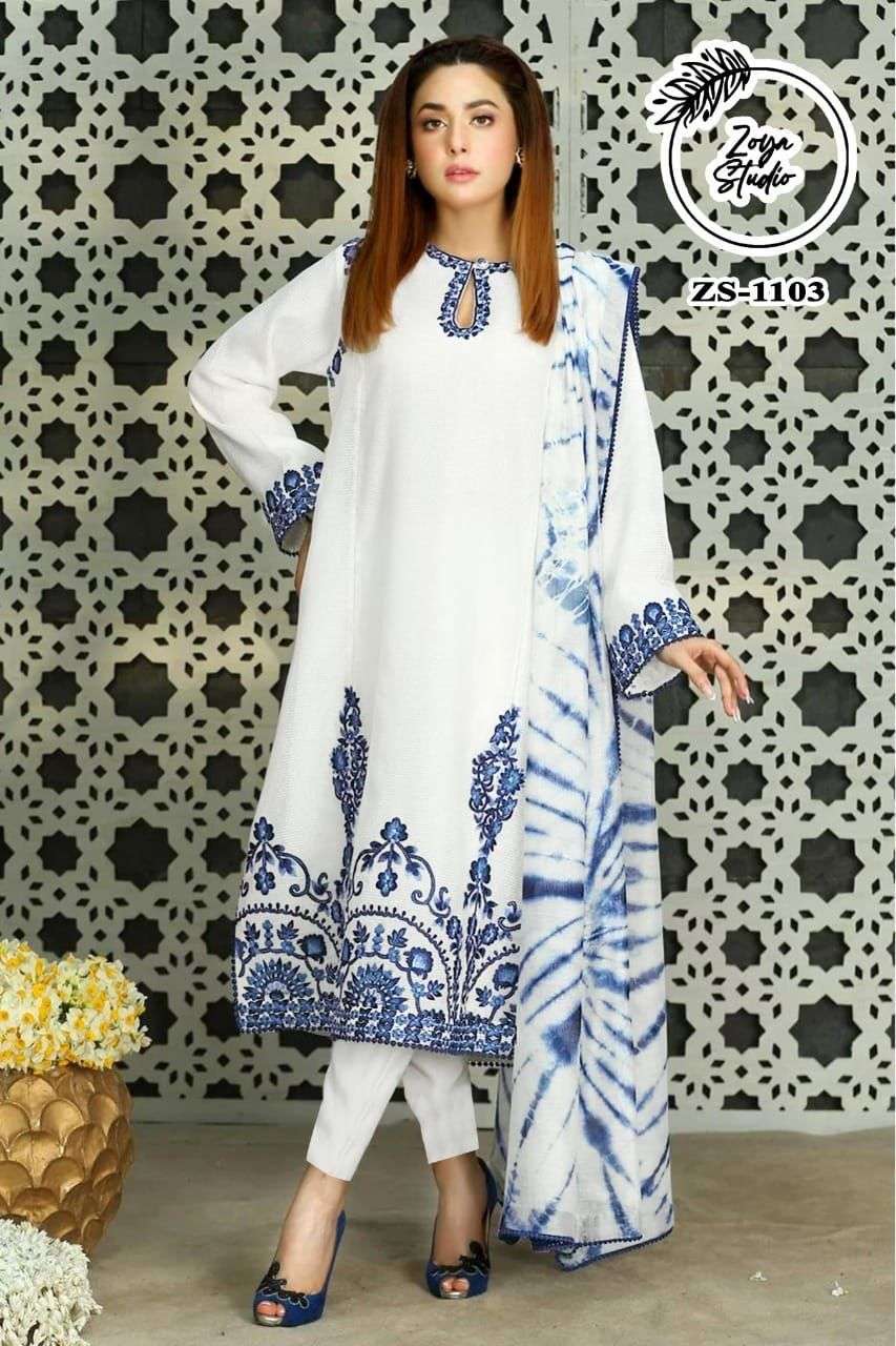 zoya studio zs 1103 pure georgette readymade suit