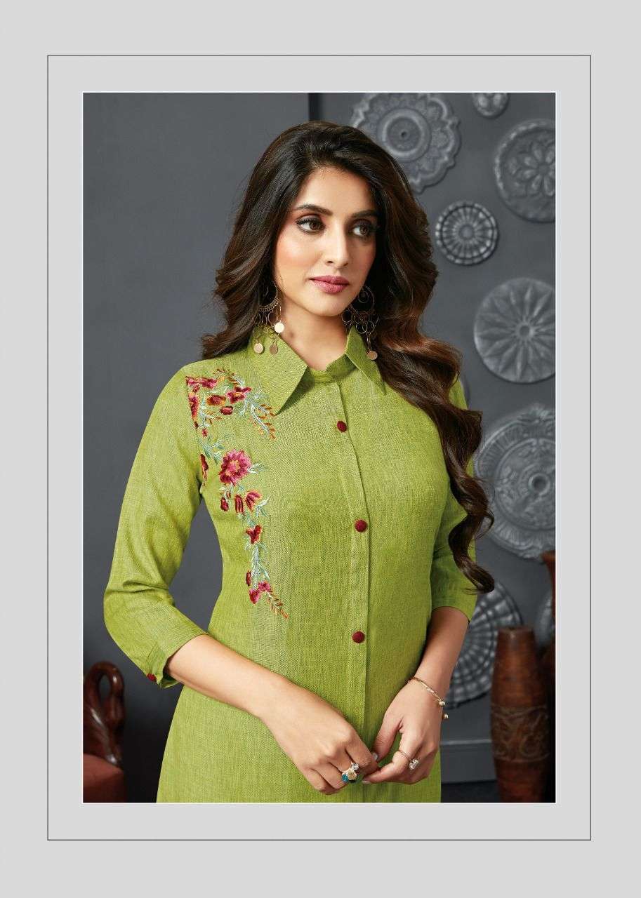 aarvi fashions shanaya vol 5 series 7001-7006 rayon kurti