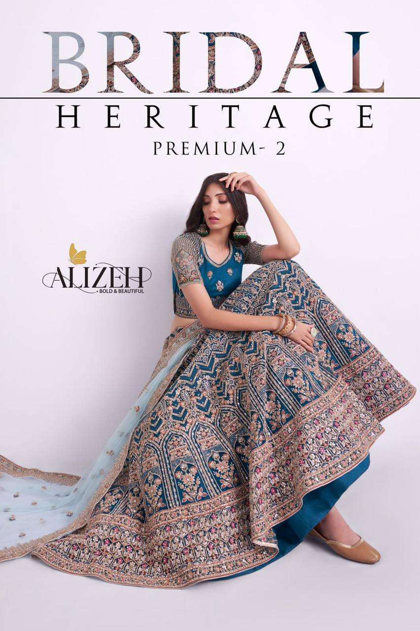 alizeh bridal heritage vol 2 series 1061-1067 net lehenga
