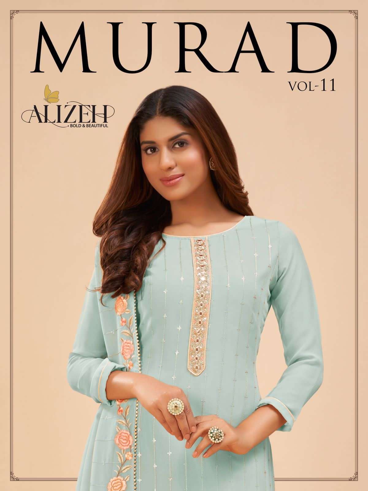 alizeh official murad vol 11 designer alizeh georgette suit