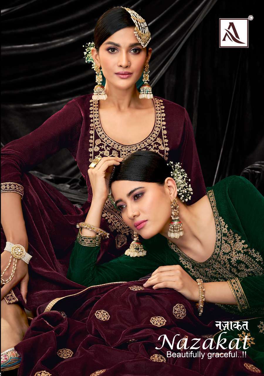 alok suit nazakat series 1079001-1079006 premium velvet suit
