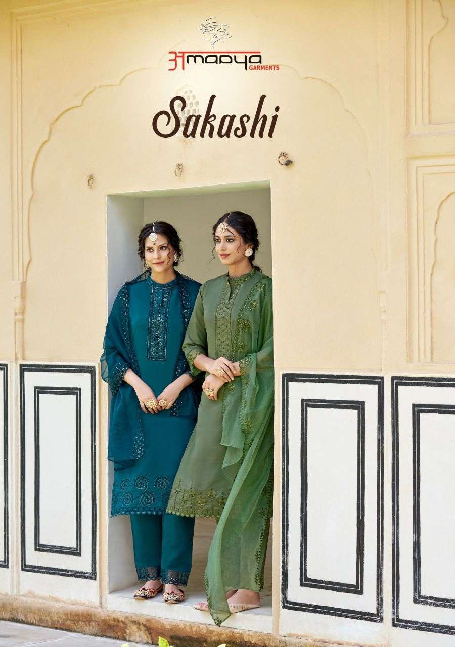 amaaya garments sakshi series 1001-1006 viscose readymade suit 
