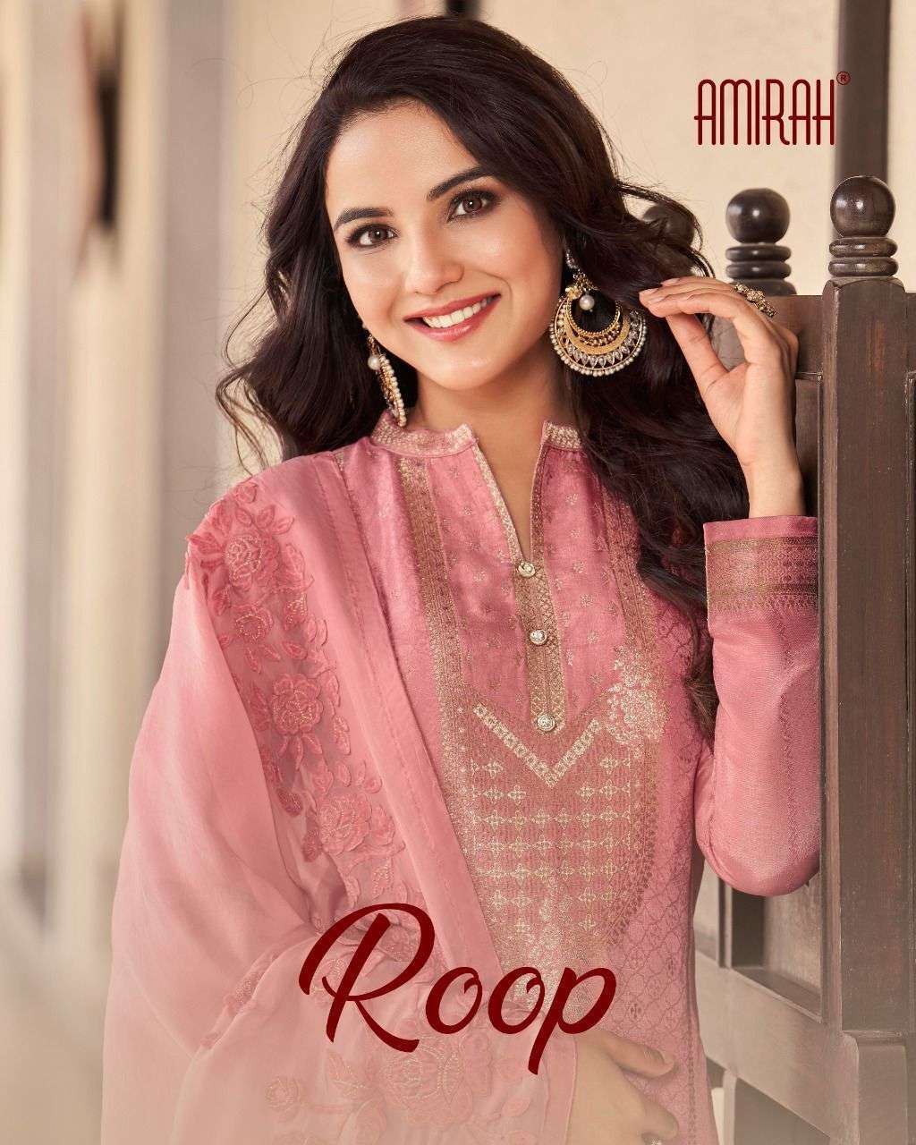 amirah roop series 17011-17016 pure viscose dola jacquard suit 