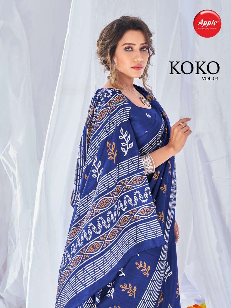 apple koko vol 3 series 301-308 dola silk saree