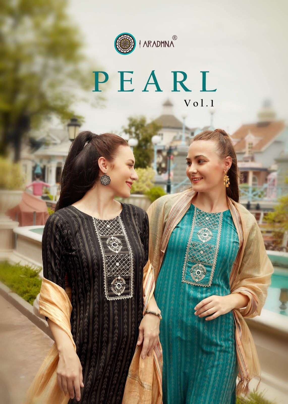 aradhna pearl vol 1 series 1001-1004 cotton kurti with dupatta 