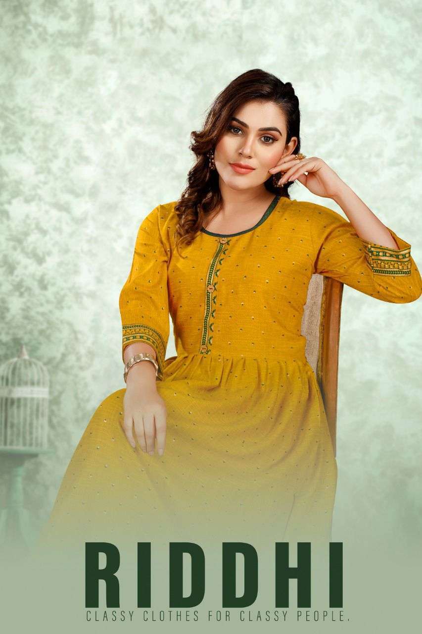 beauty riddhi vol 1 series 8254 rayon two tone kurti 