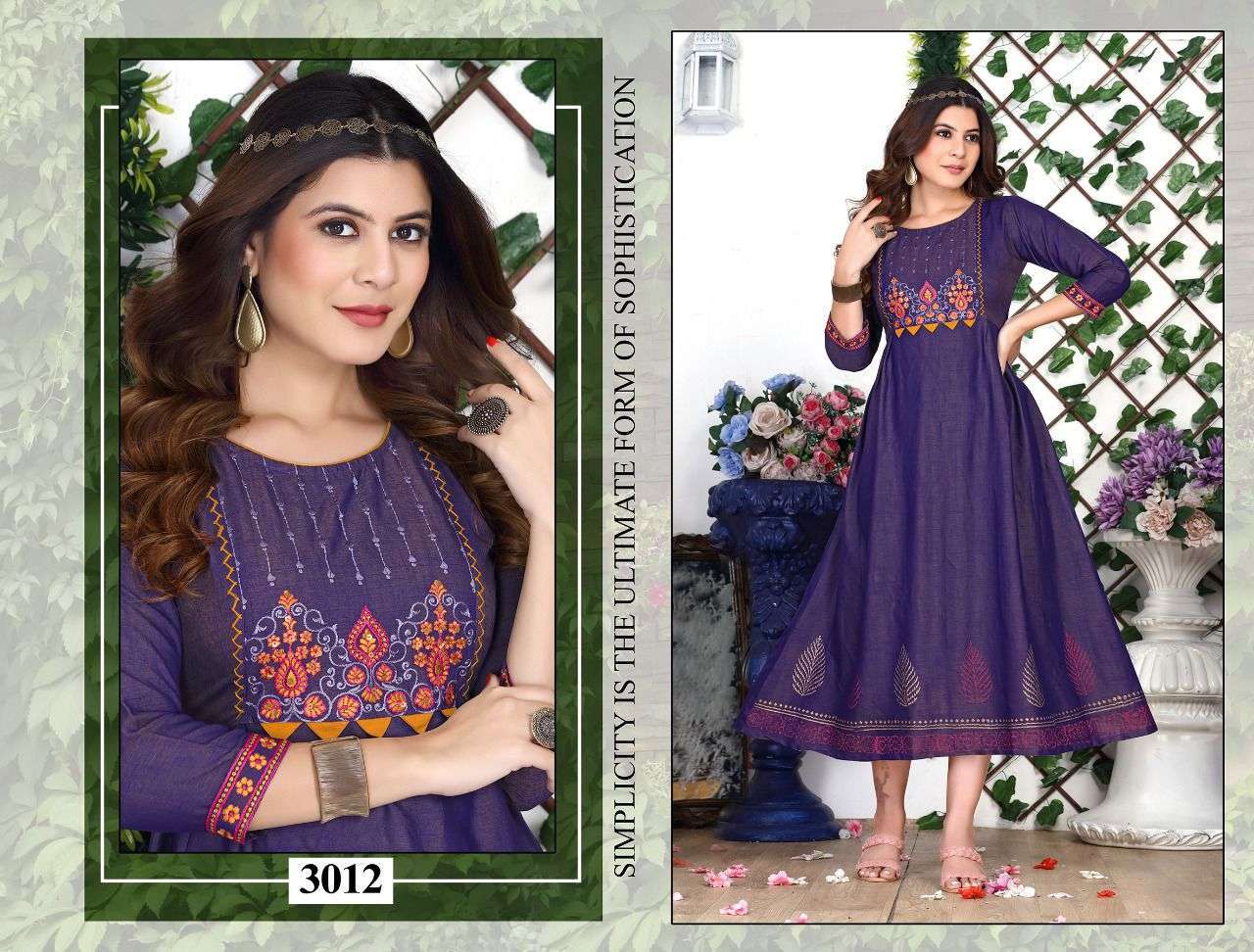 beauty roseline series 3011-3018 heavy rayon kurti 