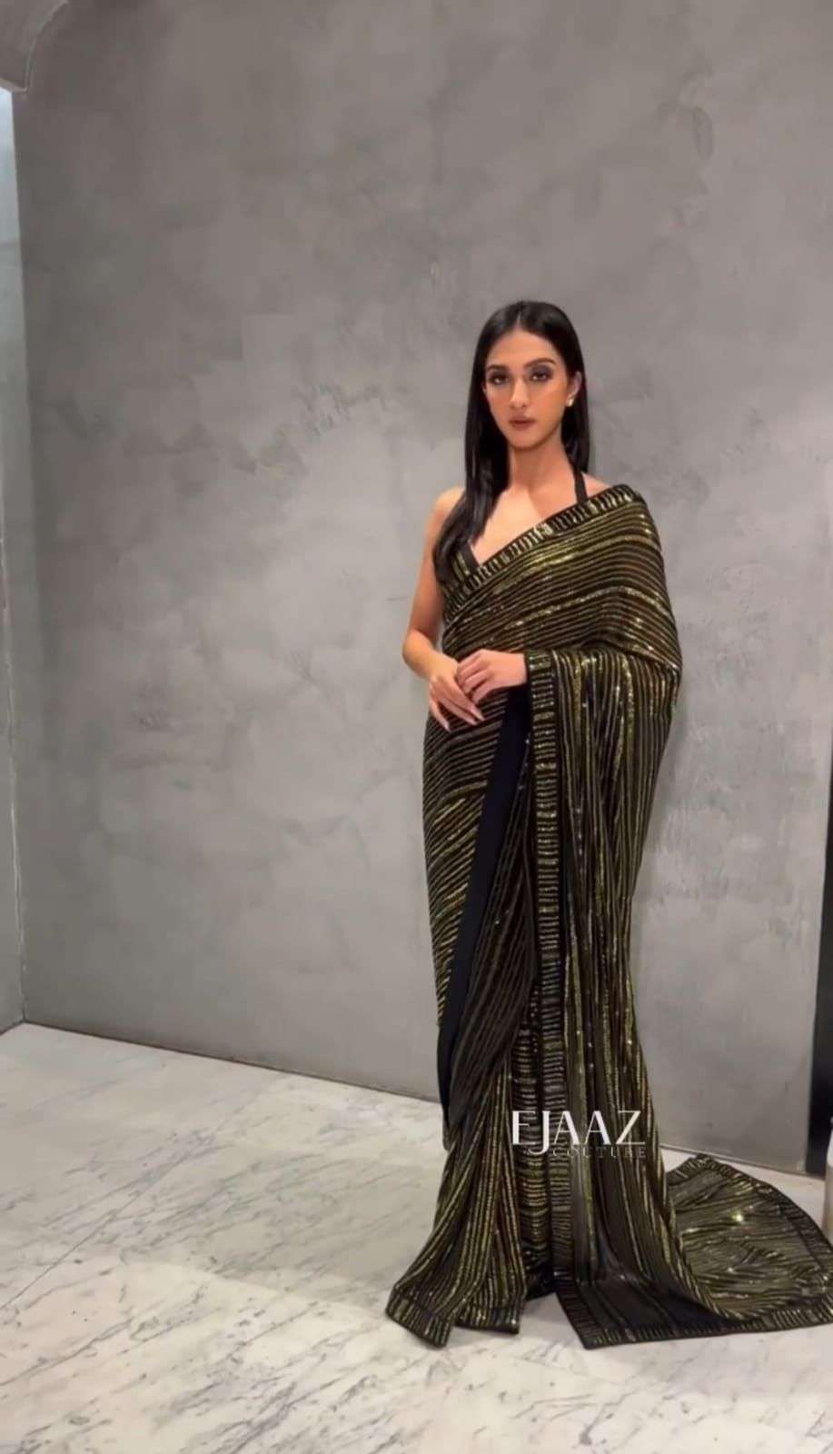 bt-16 designer georgette 5mm sequence work saree 