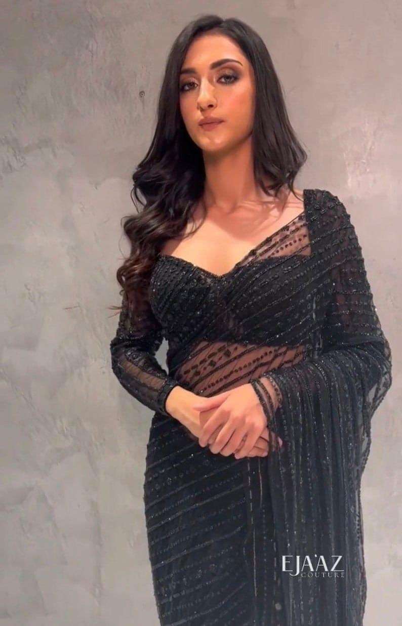 bt-16 designer heavy 5mm sequence embroidery work saree 