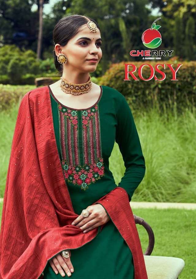 cherry rosy series 201-204 pure parampara silk suit 