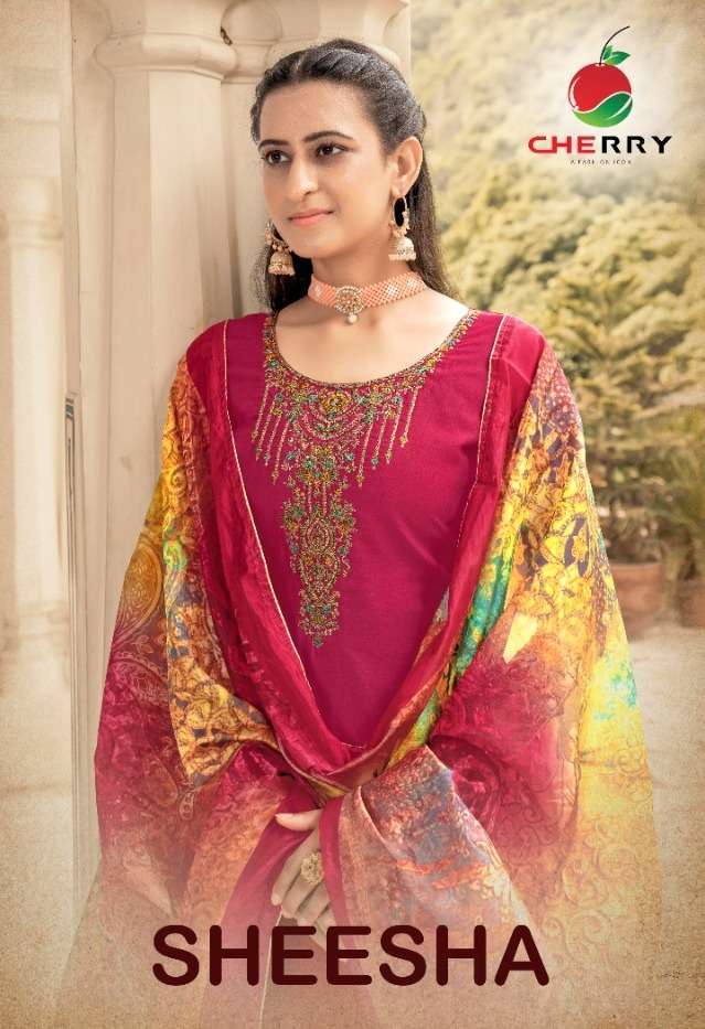 cherry sheesha series 3201-3204 pure parampara silk suit 