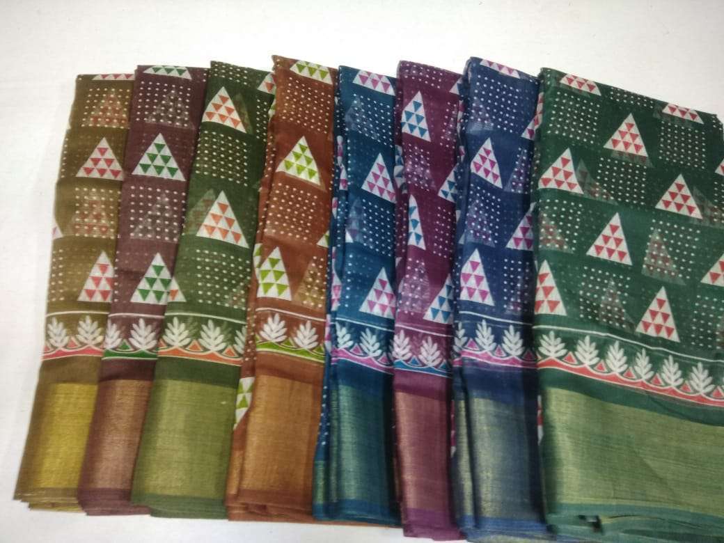 cotton jari patta 8 color matching saree set best rate