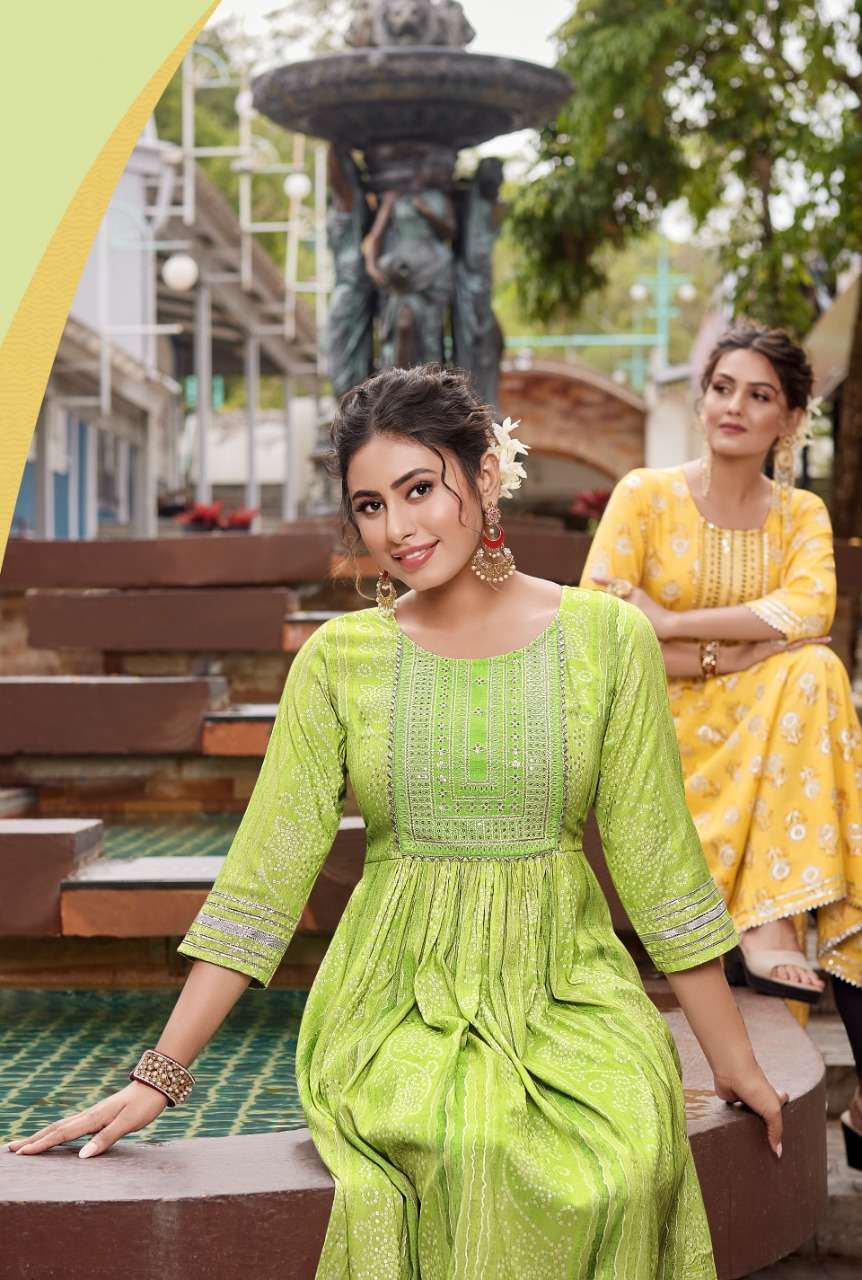 diya trends colour flair vol 1 series 1001-1009 rayon kurti 