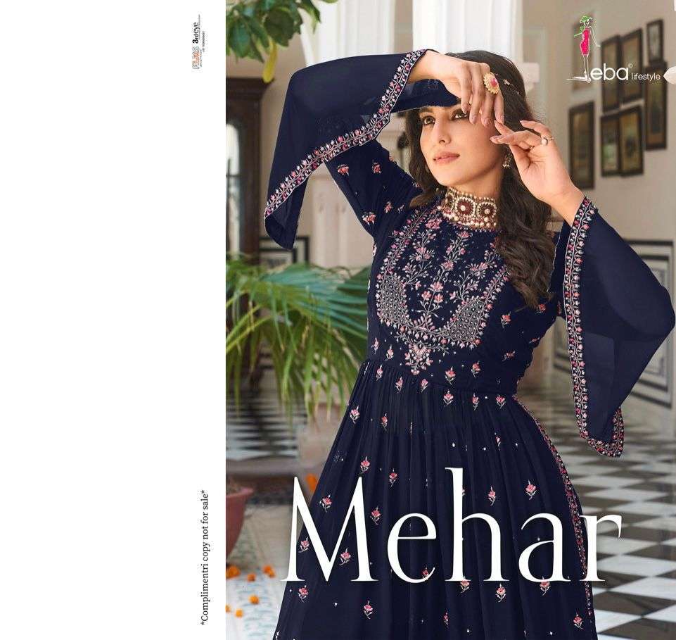 eba mehar vol 1 designer faux georgette suit 
