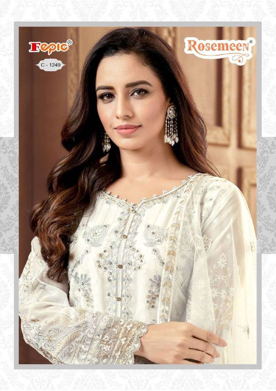 fepic rosemeen c-1249 designer georgette suit