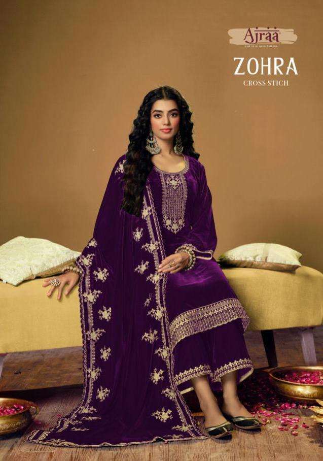 fiona zohra by ajraa series 51251-51255 velvet suit 