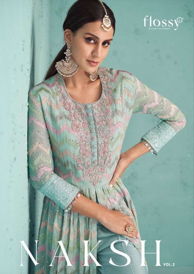 flossy naksh vol 2 series 661-664 real georgette suit 