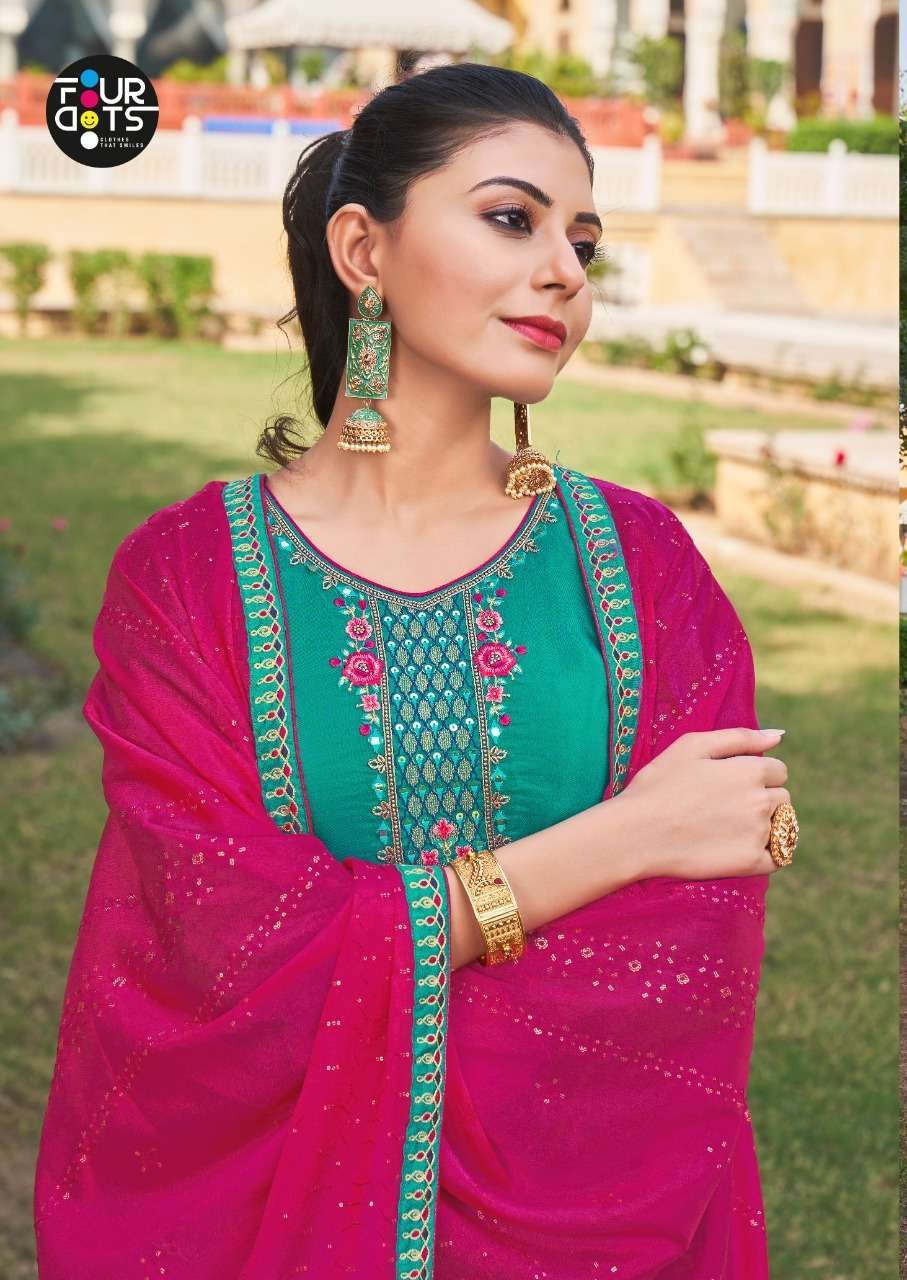 fourdots vaidehi series 0701-0704 viscose upada silk suit 