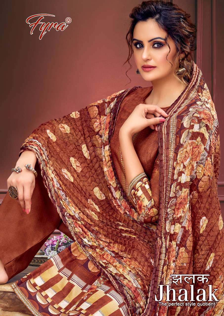 fyra jhalak series 932001-932008 pure muslin suit 