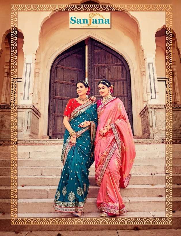 gajraj sanjana series 101-109 dola silk saree 