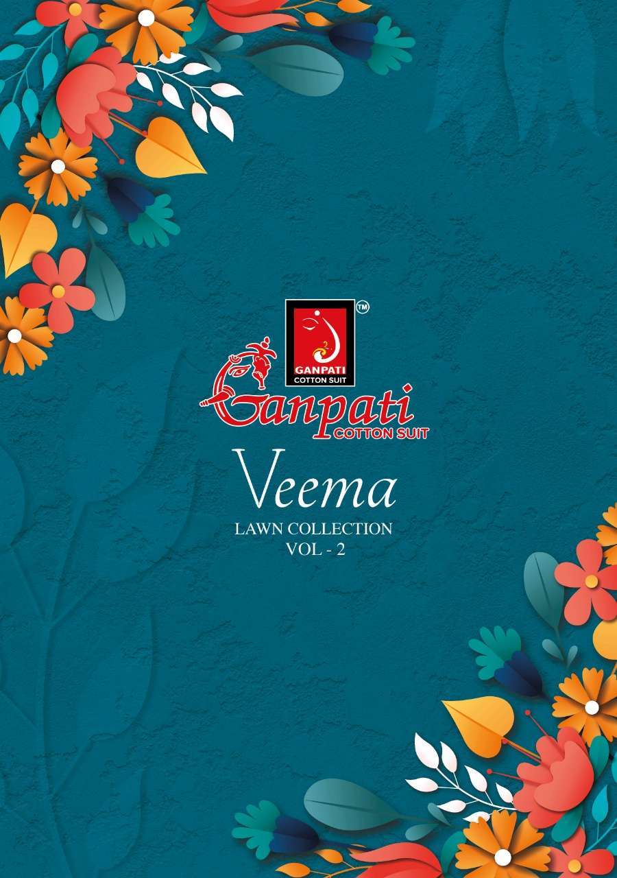 ganpati cotton veema lawn collection vol 2 series 231-245 lawn cotton suit 