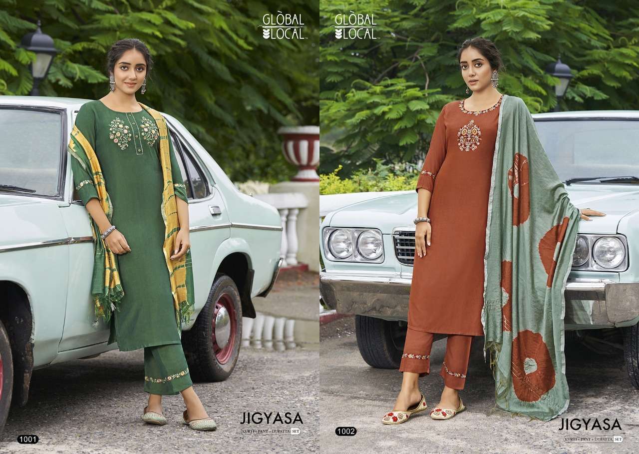 global local jigyasa series 1001-1004 muslin readymade suit 