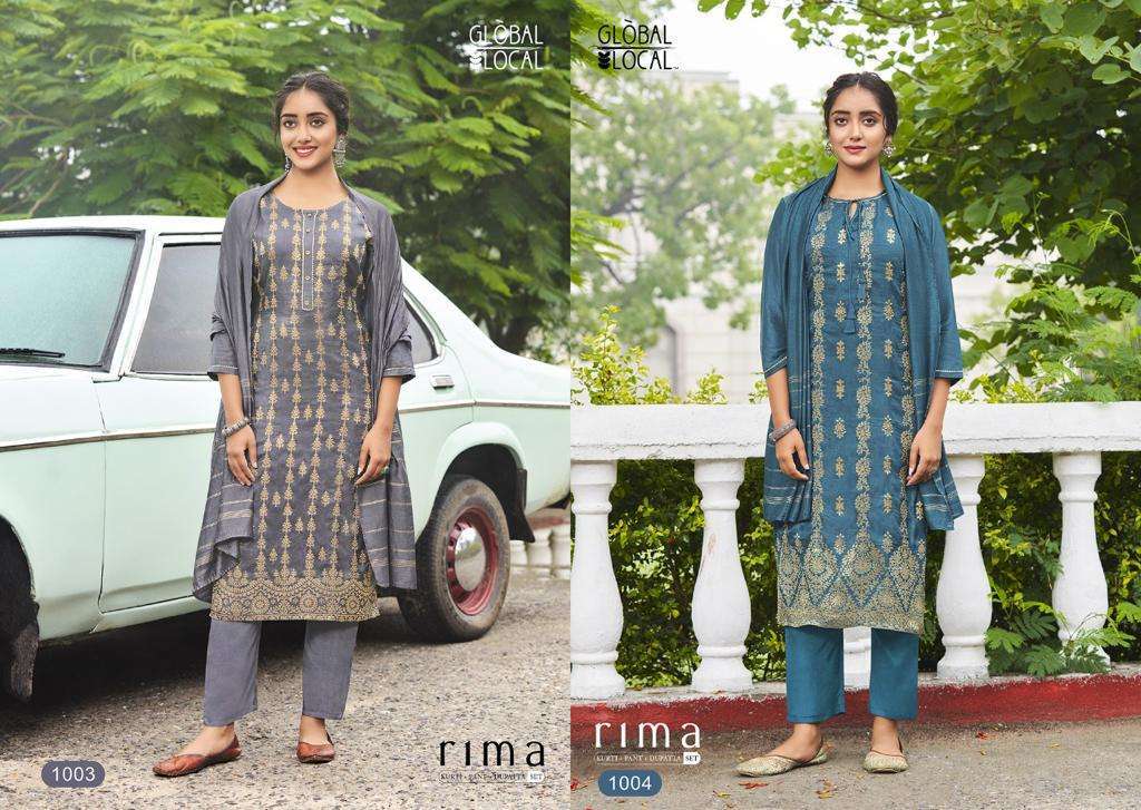 global local rima series 1001-1004 pure viscose suit 