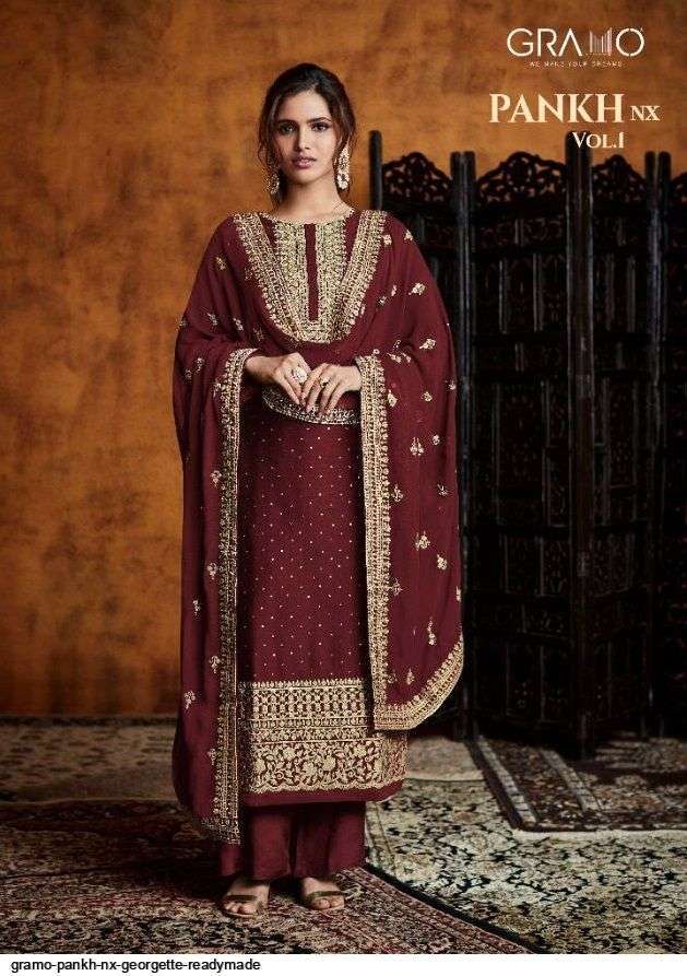 gramo pankh vol 1 series 5004 heavy real georgette suit 