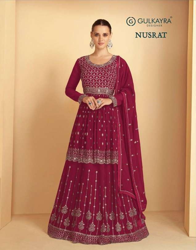 gulkayra nusrat series 7174 real georgette suit