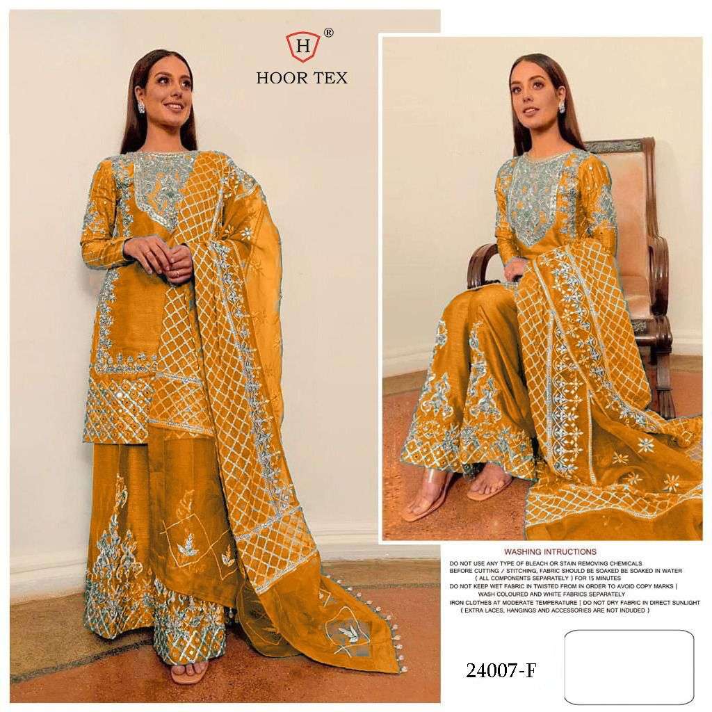 hoor tex 24007 designer organza suit 