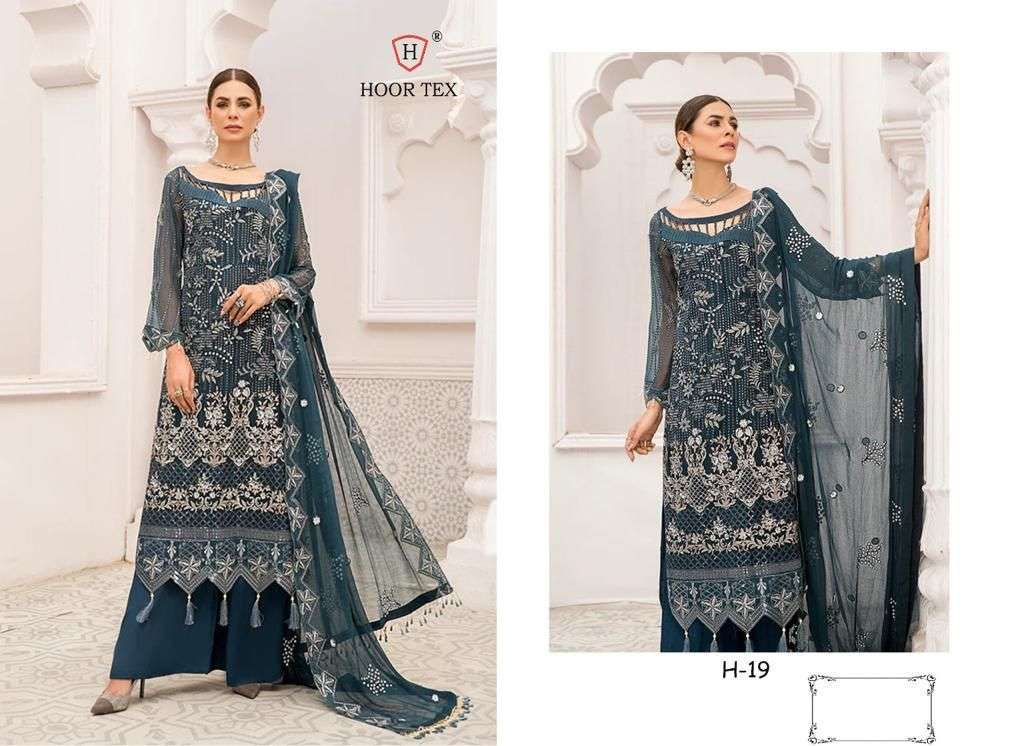 hoor tex H-19 designer faux georgette suit 