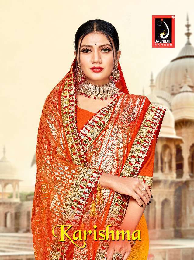 jalnidhi karishma series 1001-1008 moss chiffon saree