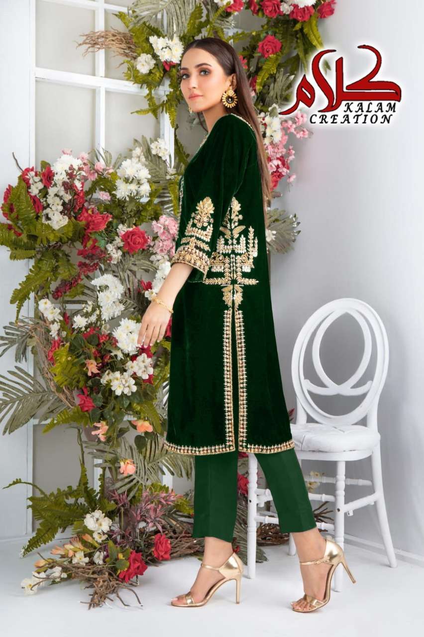 kalam creation 1116 9000 velvet kurti
