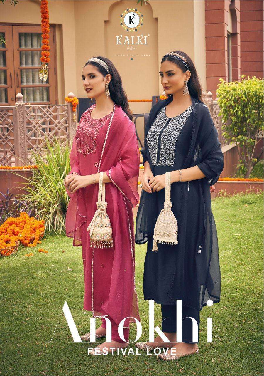 kalki fashion anokhi series 36001-36006 viscose silk readymade suit 