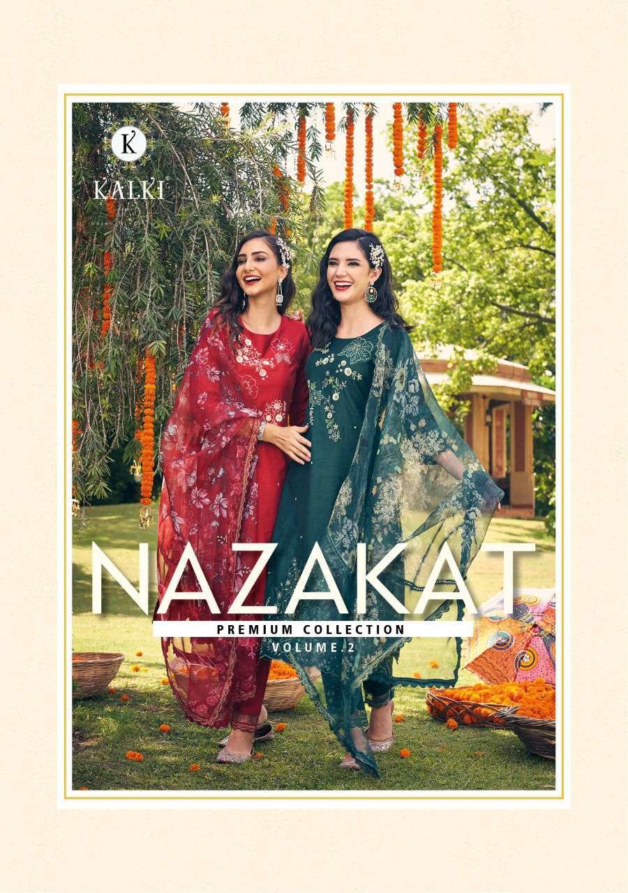 kalki fashion nazakat vol 2 series 26001-26006 viscose silk suit 