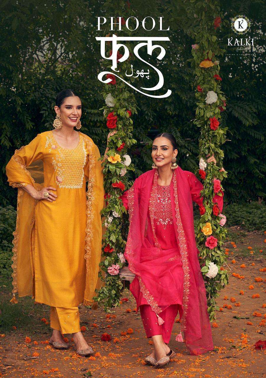 kalki fashion phool series pure viscose silk readymade suit 